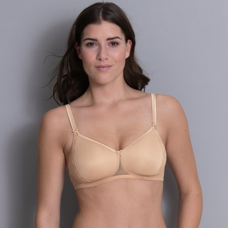 sujetador reductor sin aros y relleno, lace rose de rosa faia.