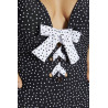 Polka Dot Swimsuit with Tie Neckline, ysabel mora. Polka Dot Swimsuit with Tie Neckline, ysabel mora.