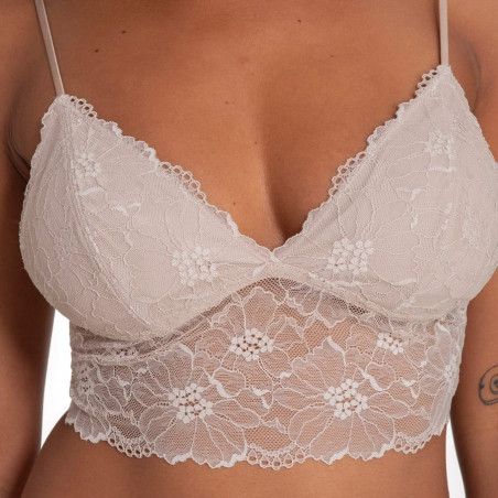 bralette encaje sin aros con relleno fino, leah de dorina.
