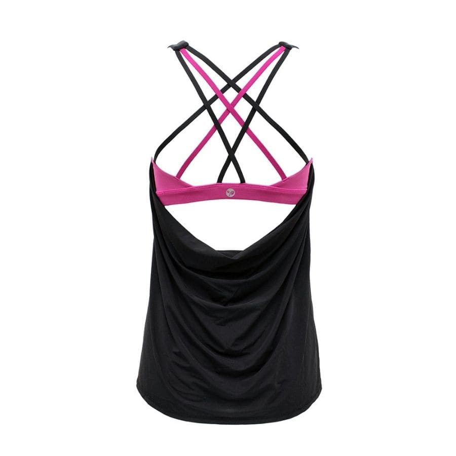 sports t-shirt with straps, incorporated bra, manhattan, dorina.