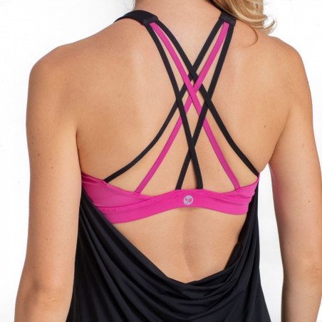 sports t-shirt with straps, incorporated bra, manhattan, dorina.