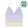 packx2 bralette encaje sin aro y relleno, crystal de dorina. packx2 bralette encaje sin aro y relleno, crystal de dorina.