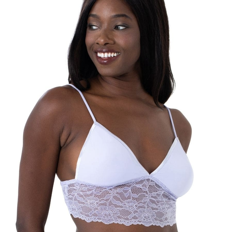 PACKX2 BRALETTE ENCAJE SIN AROS, RELLENO FINO EXTRAÍBLE, MODELO CRYSTAL, DORINA. LIMITED EDITION