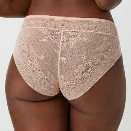 Laser-cut lace midi brief, ysabel mora.
