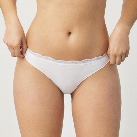 Cotton and Lace Thong, ysabel mora.