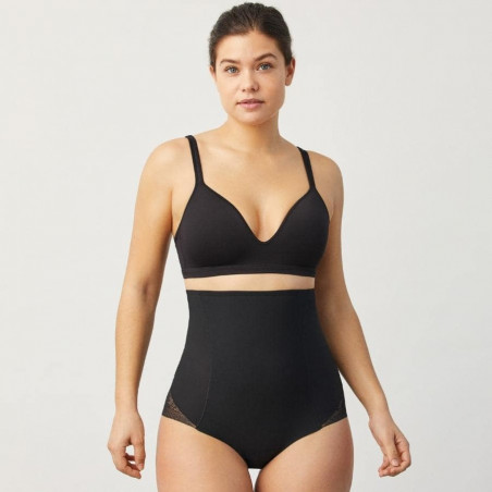 High-Waist Lace Shaping Brief with Tummy Control, ysabel mora.