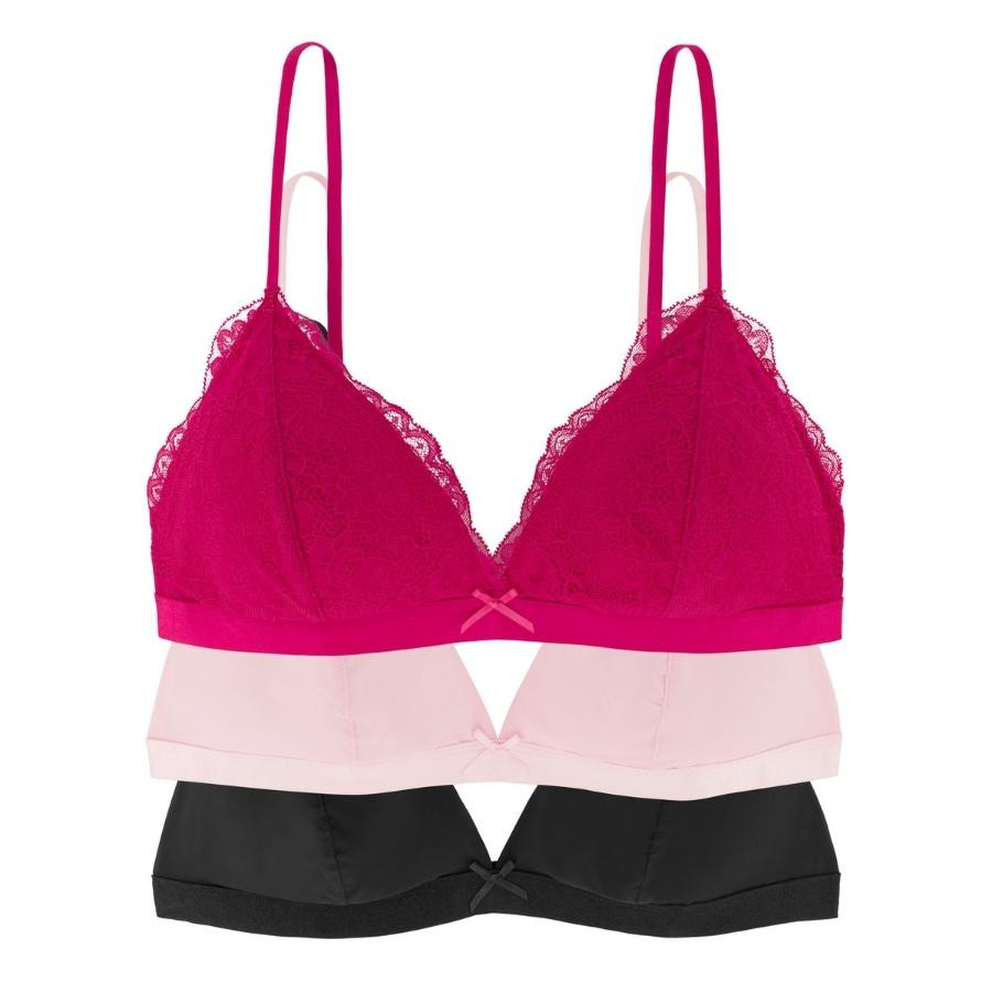 packx3 sujetadores sin aros y relleno, peony de dorina.