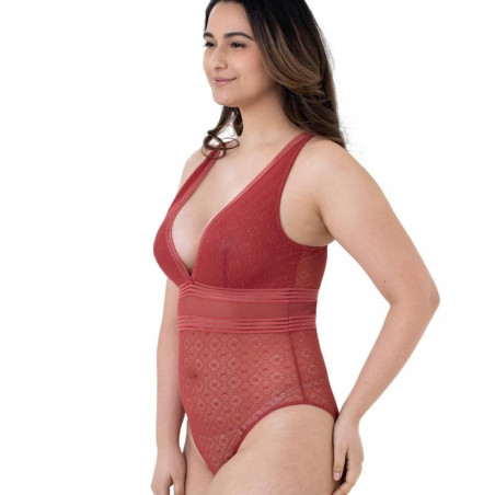 body super escotado de encaje sin aros, dune de dorina.