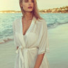 bata de novia crepe con lunares, promise bridal. bata de novia crepe con lunares, promise bridal.