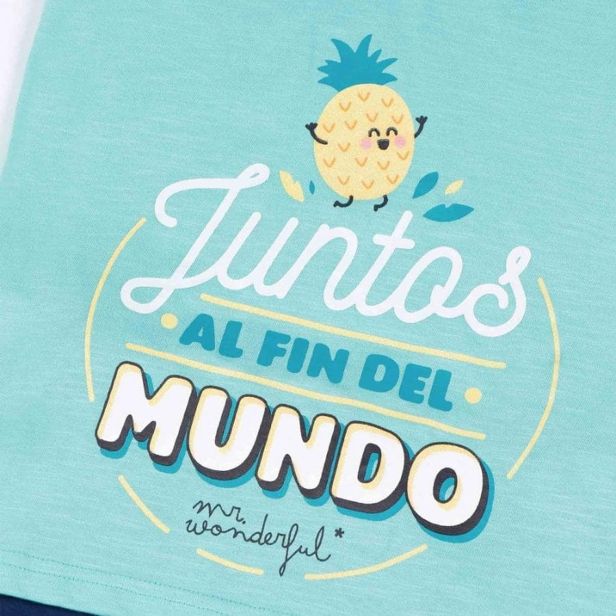 PIJAMA NIÑA VERANO, "JUNTOS AL FIN DEL MUNDO, MR. WONDERFUL. LIMITED EDITION.