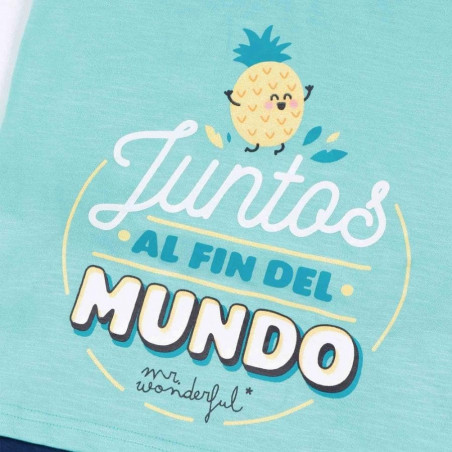 PIJAMA NIÑA VERANO, "JUNTOS AL FIN DEL MUNDO, MR. WONDERFUL. LIMITED EDITION.