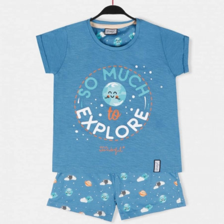 GIRL'S SUMMER PYJAMAS, "SO MUCH TO EXPLORE". MR. WONDERFUL. LIMITED EDITION.