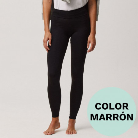 leggings vientre plano efecto push up de ysabel mora. Marrón.