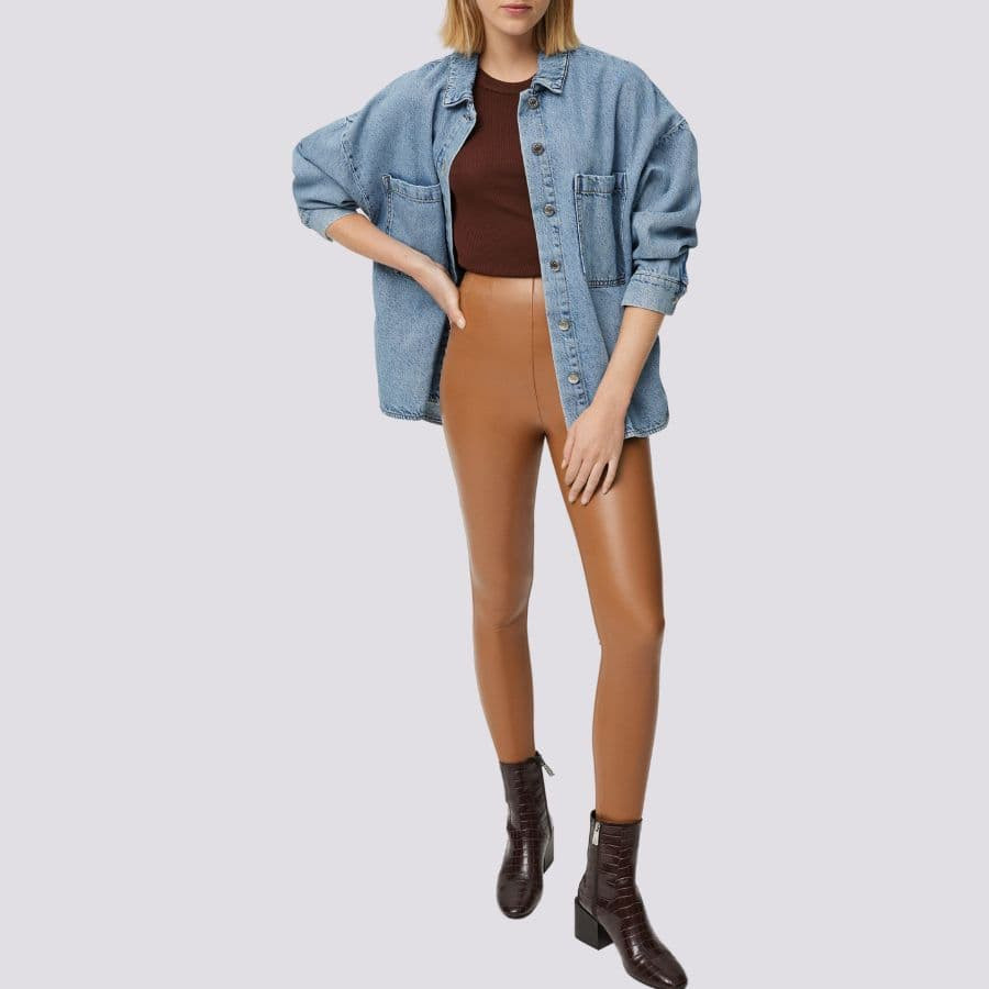 leggings térmicos afelpados, efecto piel de ysabel mora.