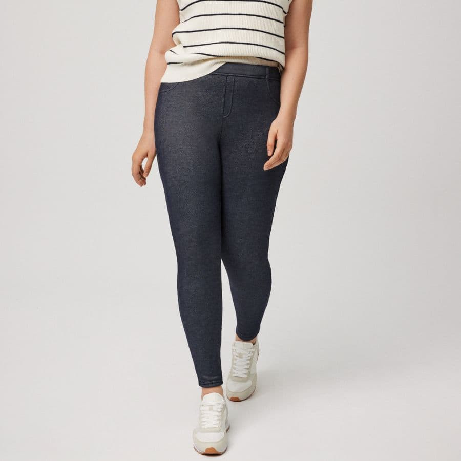 leggings térmicos afelpados, efecto vaquero de ysabel mora.