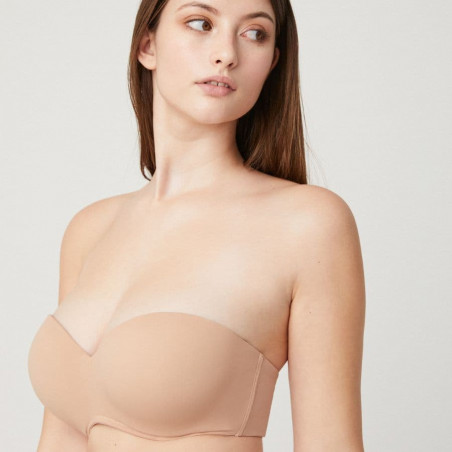 STRAPLESS BRA, UNDERWIRED, REMOVABLE PADDED, YSABEL MORA.