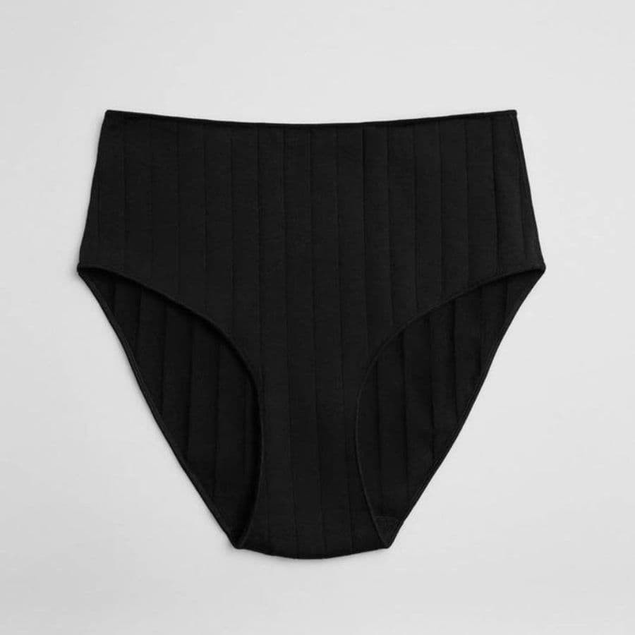 ribbed cotton high waist panty, ysabel mora.