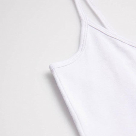 Thin strap cotton undershirt, ysabel mora.