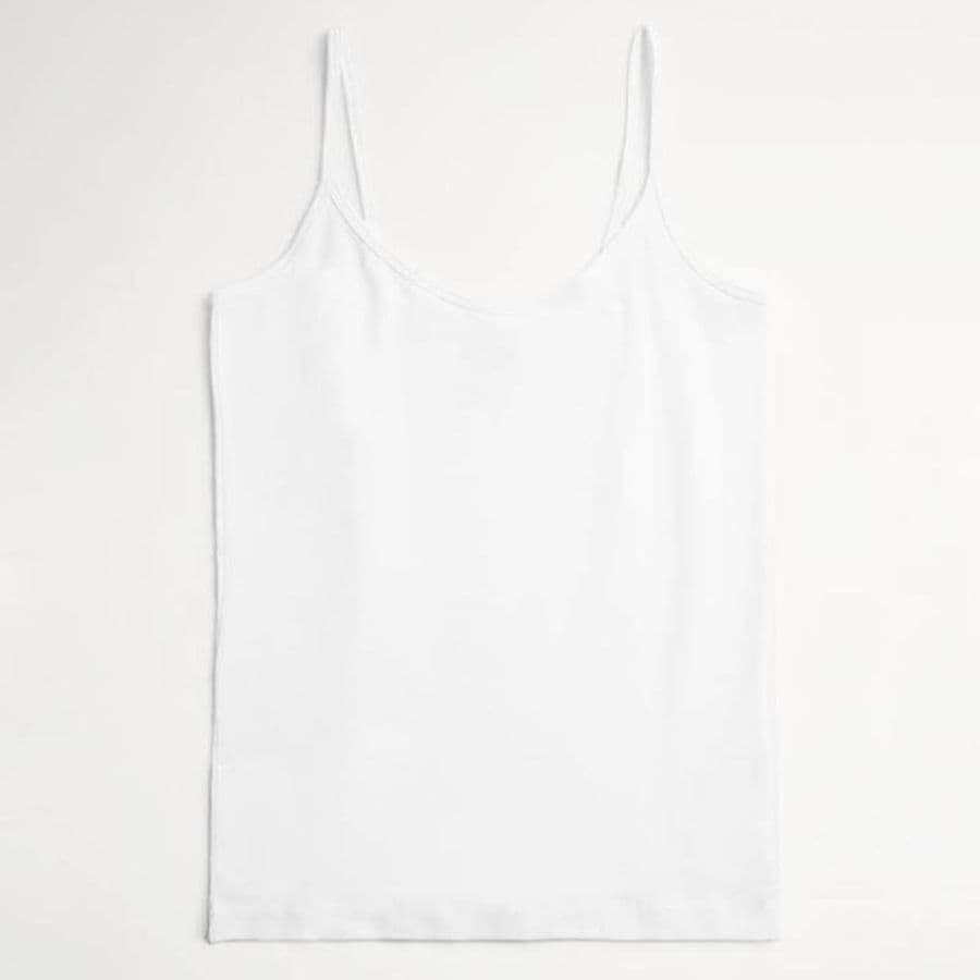 Thin strap cotton undershirt, ysabel mora.