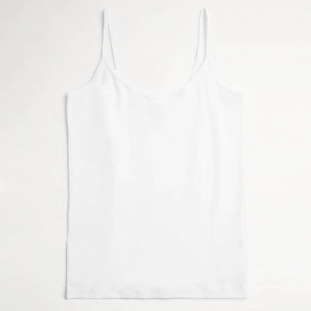 Camiseta interior con tirante fino en algodón de ysabel mora