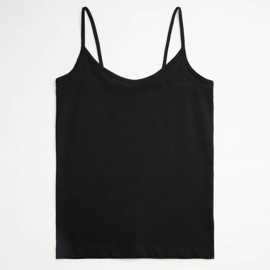 Thin strap cotton undershirt, ysabel mora.
