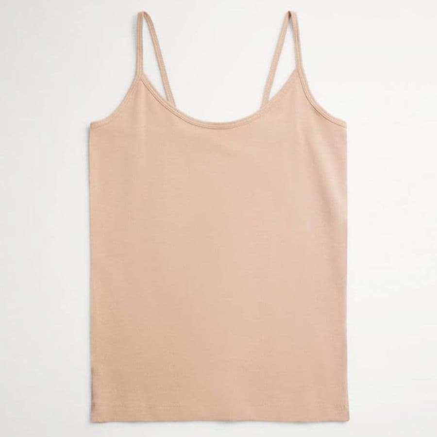 Thin strap cotton undershirt, ysabel mora.