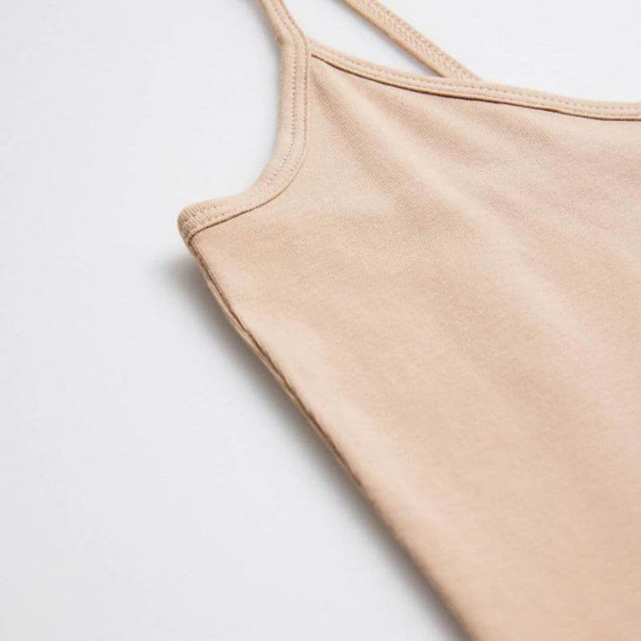 Thin strap cotton undershirt, ysabel mora.