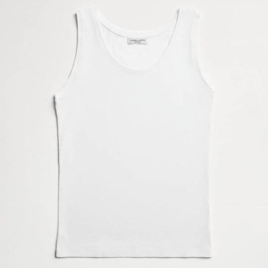 CAMISETA INTERIOR DE ALGODON, TIRANTE ANCHO, YSABEL MORA.