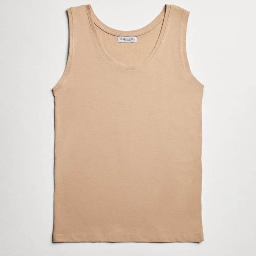camiseta interior con tirante ancho algodón de ysabel mora.