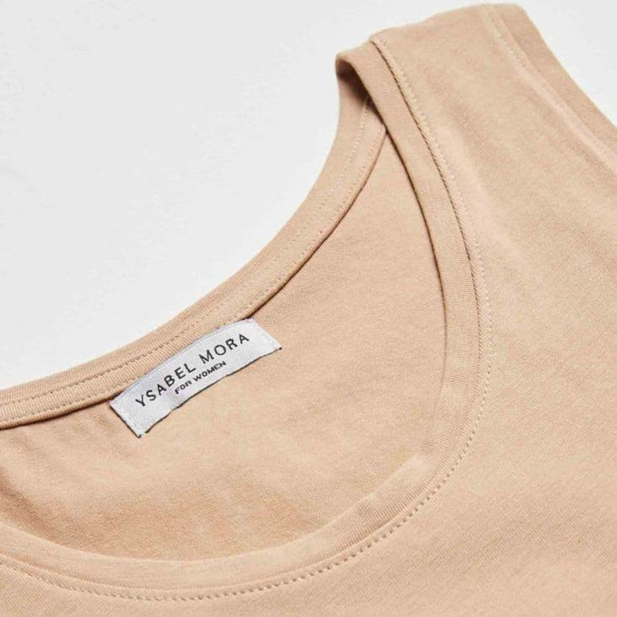 camiseta interior con tirante ancho algodón de ysabel mora.