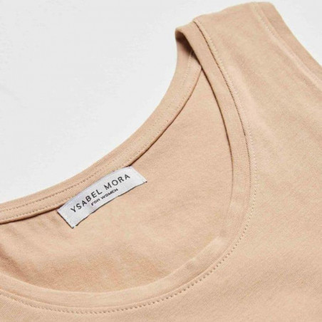 camiseta interior con tirante ancho algodón de ysabel mora.