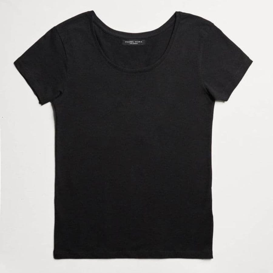 camiseta interior de manga corta en algodón de ysabel mora.