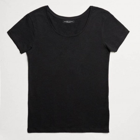camiseta interior de manga corta en algodón de ysabel mora.