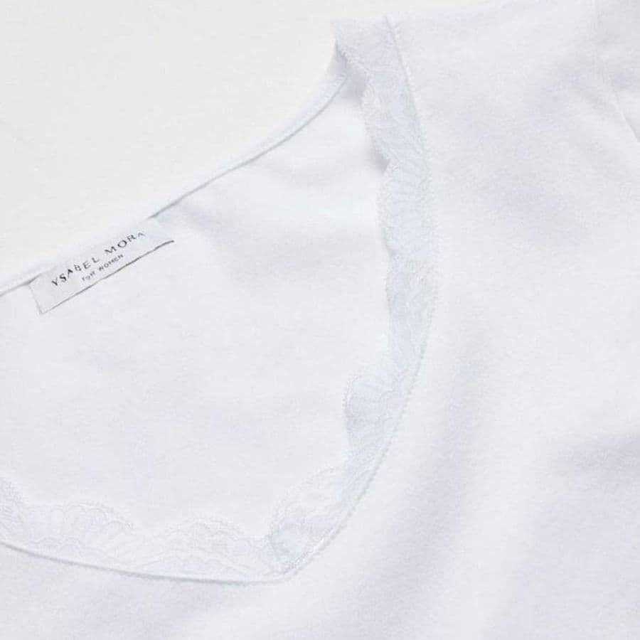 Long Sleeve Cotton and Lace Undershirt, ysabel mora.