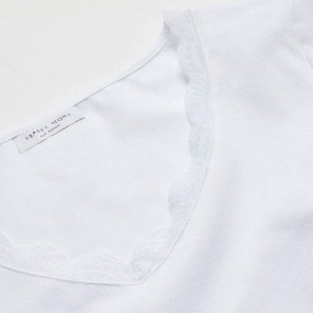 Long Sleeve Cotton and Lace Undershirt, ysabel mora.