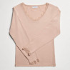 Long Sleeve Cotton and Lace Undershirt, ysabel mora. Long Sleeve Cotton and Lace Undershirt, ysabel mora.