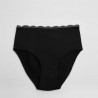 High-Waist Cotton and Lace Brief, ysabel mora.