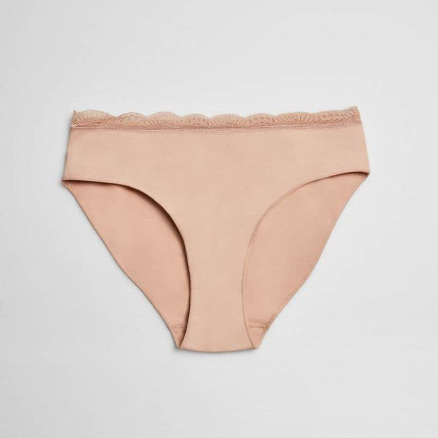 Midi Cotton and Lace Brief, ysabel mora.