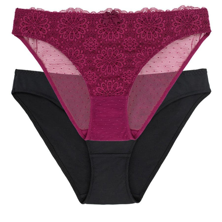packx2 braguitas corte midi encaje, abigail de dorina.