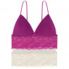 packx2 bralette encaje sin aro y relleno, crystal de dorina.