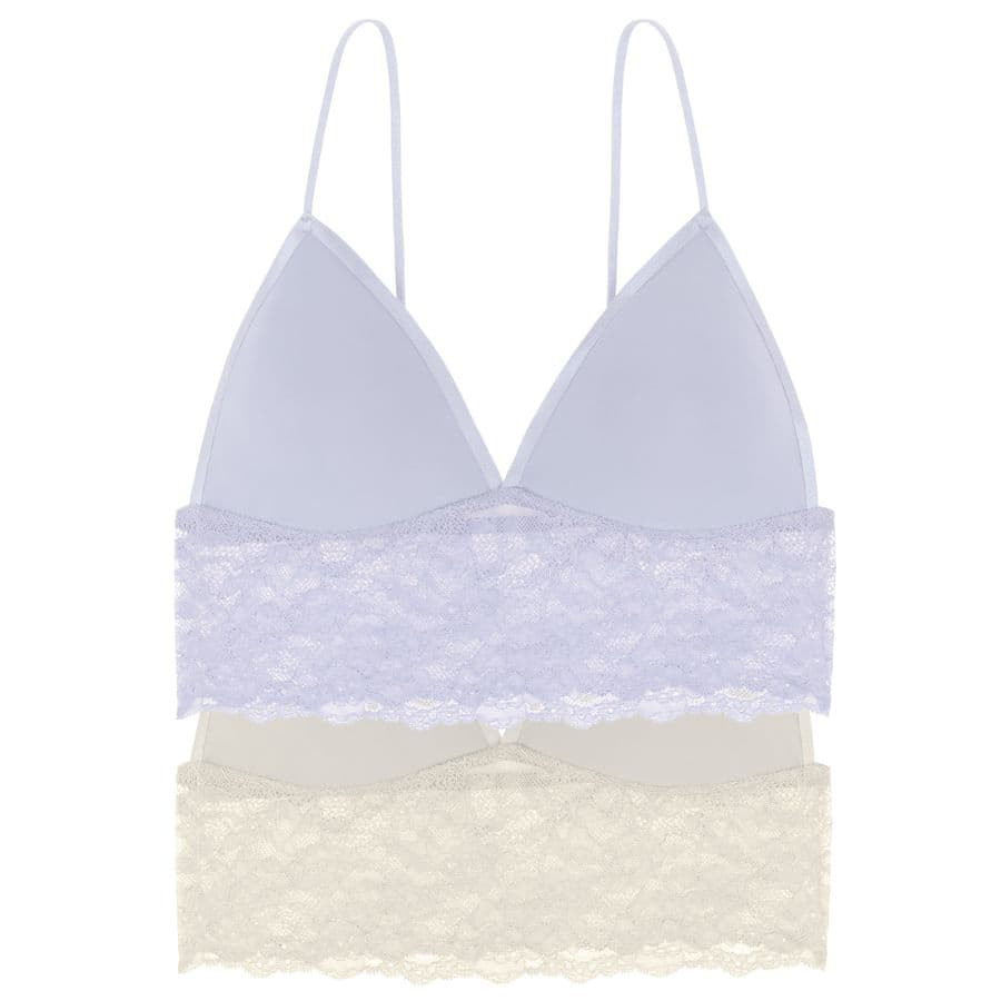 packx2 bralette encaje sin aro y relleno, crystal de dorina.