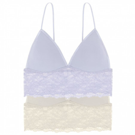 packx2 bralette encaje sin aro y relleno, crystal de dorina.
