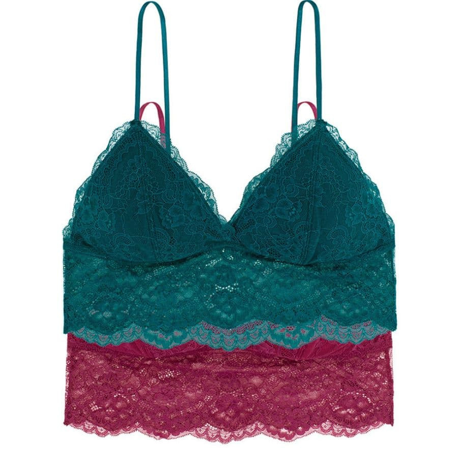 packx2 bralettes de encaje sin aros, thrive de dorina.
