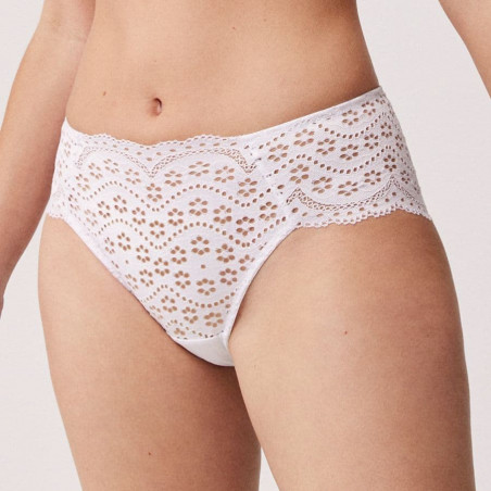 High-Waist Brief with Floral Lace, ysabel mora.