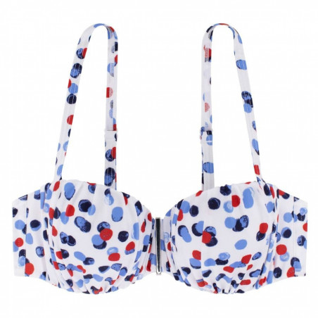 copa bikini sin tirantes estampada, antibes de dorina.