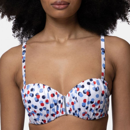 copa bikini sin tirantes estampada, antibes de dorina.