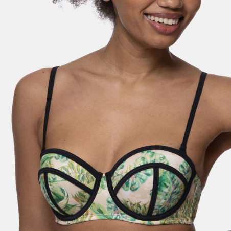 strapless bikini top, underwired, padded, mokolo, dorina.