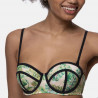 copa bikini bandeau estampado tropical, mokolo de dorina.