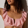 Vichy Bikini Set and Brazilian Brief, ysabel mora. Vichy Bikini Set and Brazilian Brief, ysabel mora.