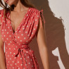 Long Wrap Dress with Polka Dot Print, ysabel mora.